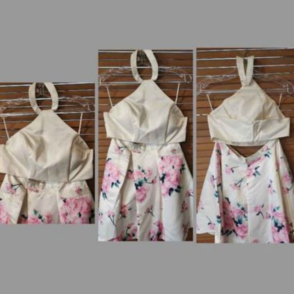2 piece floral dress